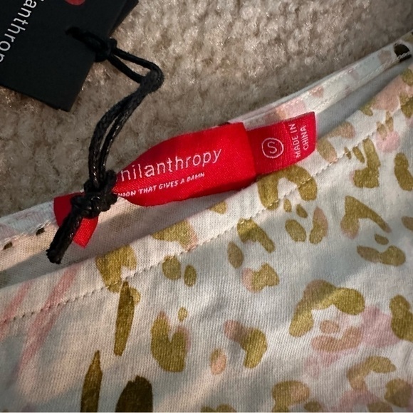 NWT N:Philanthropy Abstract Animal Print One Sleeved Top! - Picture 7 of 9